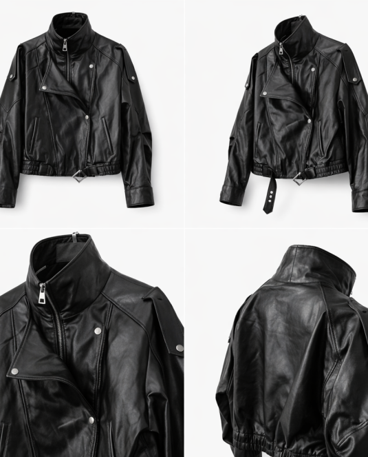 Дамско кожено яке BLACK ICON LEATHER JACKET - 15