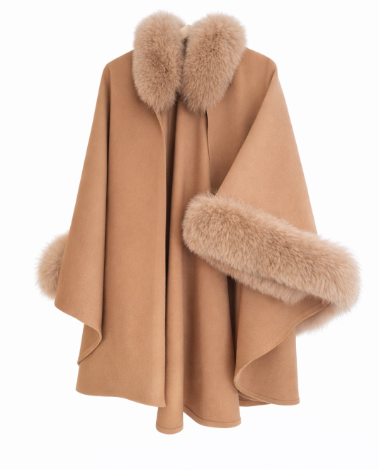 кашмирена пелерина с лисица - 5