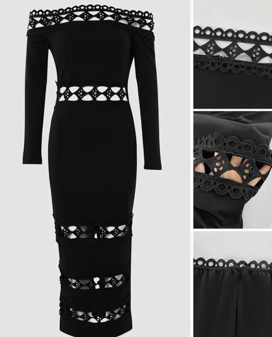 черна елегантна рокля - 8