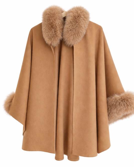 кашмирена пелерина с лисица - 4