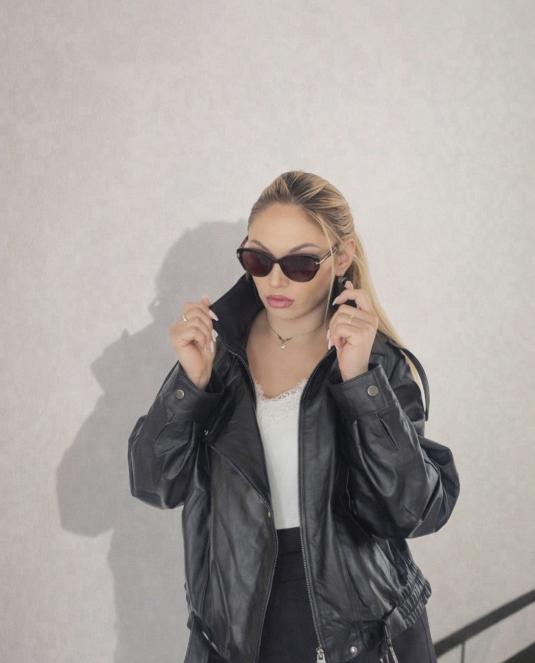 Дамско кожено яке BLACK ICON LEATHER JACKET - 4