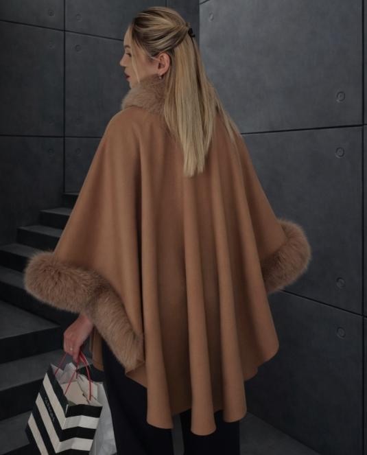 кашмирена пелерина с лисица - 3