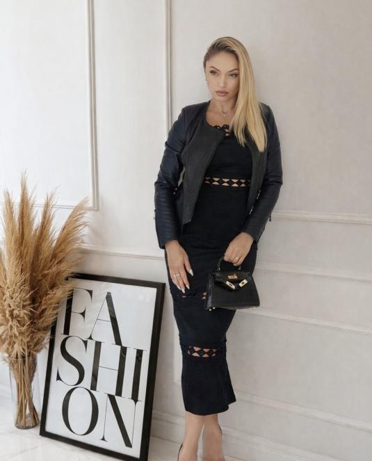 черна елегантна рокля - 5