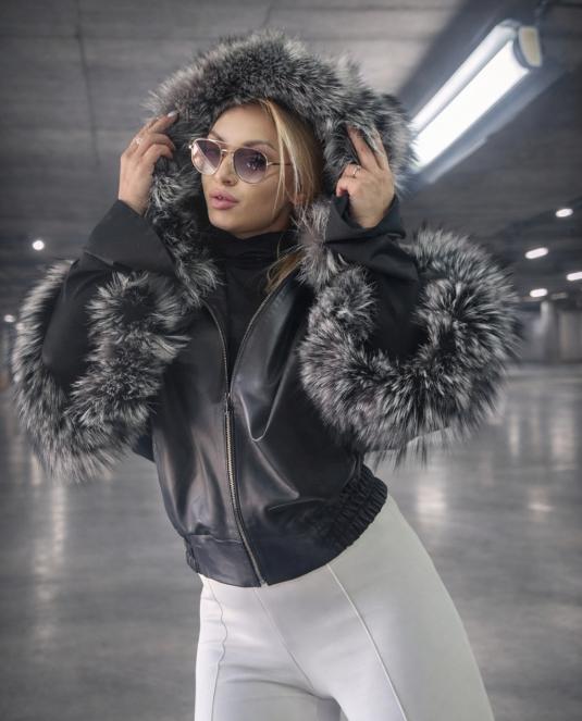 дамско кожено яке - 1