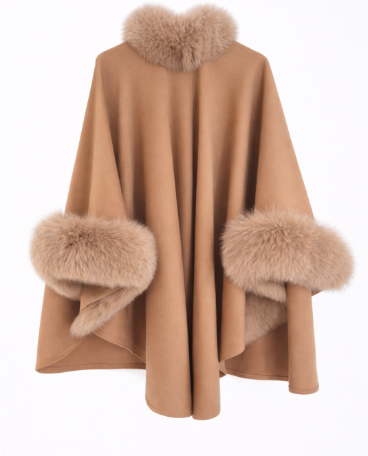 кашмирена пелерина с лисица - 6