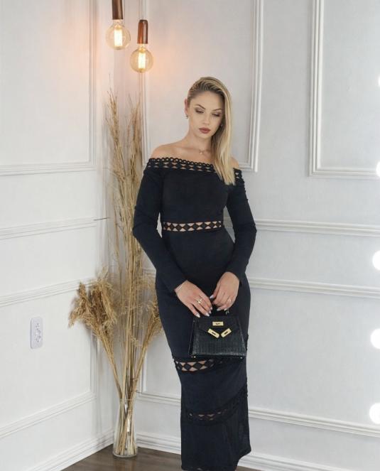 черна елегантна рокля - 2