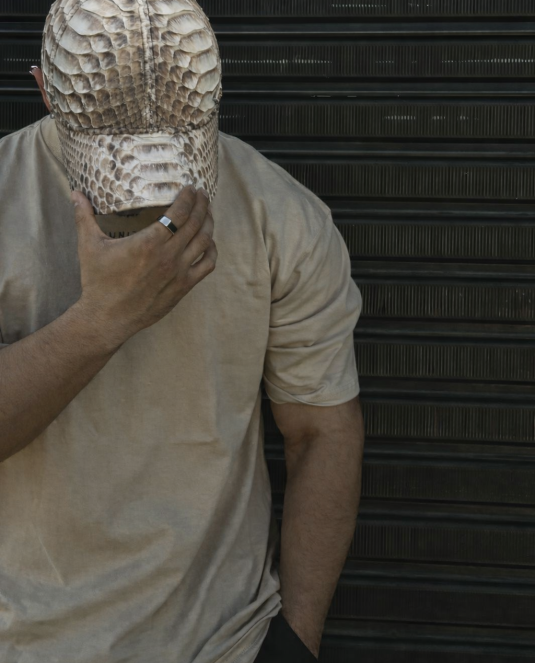 луксозна мъжко кожено шапка PITON CAP - 1