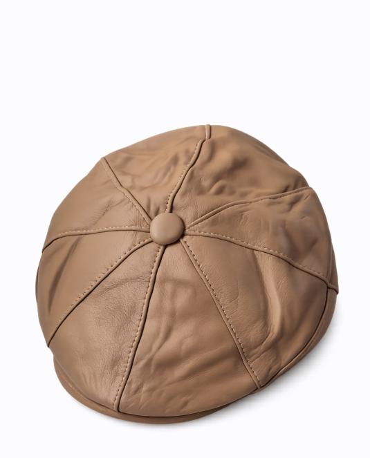 Дамски кожен каскет SAND LEATHER CAP - 3
