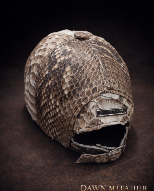 луксозна мъжко кожено шапка PITON CAP - 6