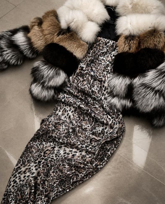 Луксозна дълга рокля - Leopard feel - 2
