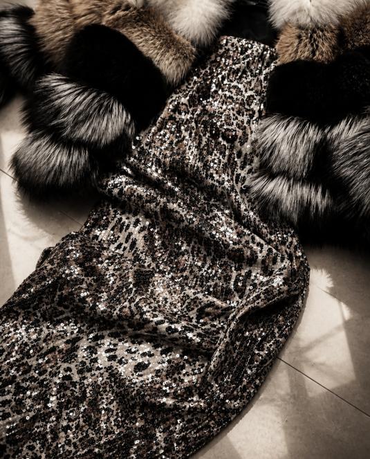Луксозна дълга рокля - Leopard feel - 3