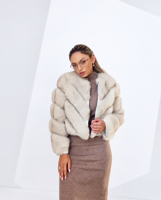 Дамски кожух лисица LUXORIA FOX WHITE