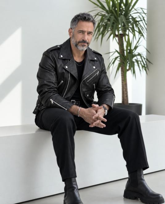 Мъжко кожено рокерско яке Biker Legend