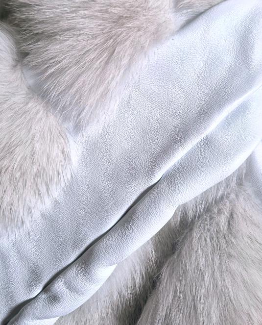 Дамски кожух лисица LUXORIA FOX WHITE - 9