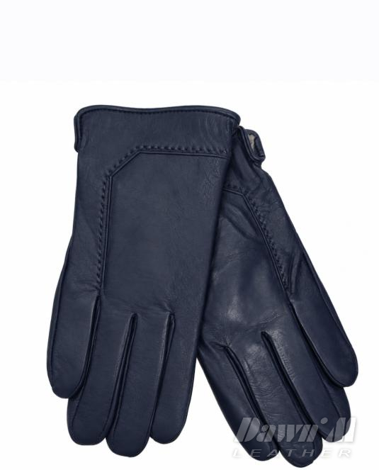 Мъжки кожени ръкавици от агнешка кожа Navy Blue
